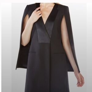 BCBGMaxAzria Elegant Black Blazer Cape Dress